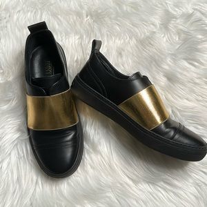 JIMMY CHOO - Black & Gold Sneakers - Like New
